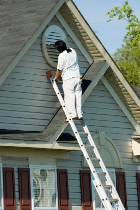 Exterior Painting being performed by an experienced Professional Brush Painting LLC painter.